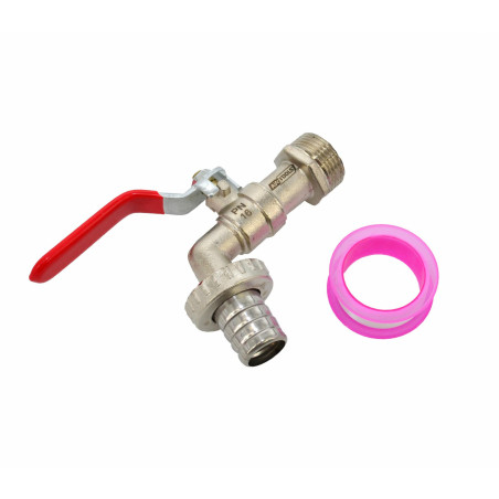 KRAN OGRODOWY CYNK NIKLOWANY 3/4" GWINT ZEWNĘTRZNY 3/4"