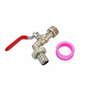 KRAN OGRODOWY CYNK NIKLOWANY 3/4" GWINT ZEWNĘTRZNY 3/4"