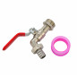 GARDEN LEVER TAP 3/4" x 1"/ ZINC NICKEL-PLATED