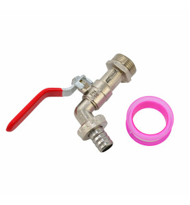 KRAN OGRODOWY CYNK NIKLOWANY 3/4" GWINT ZEWNĘTRZNY 1"