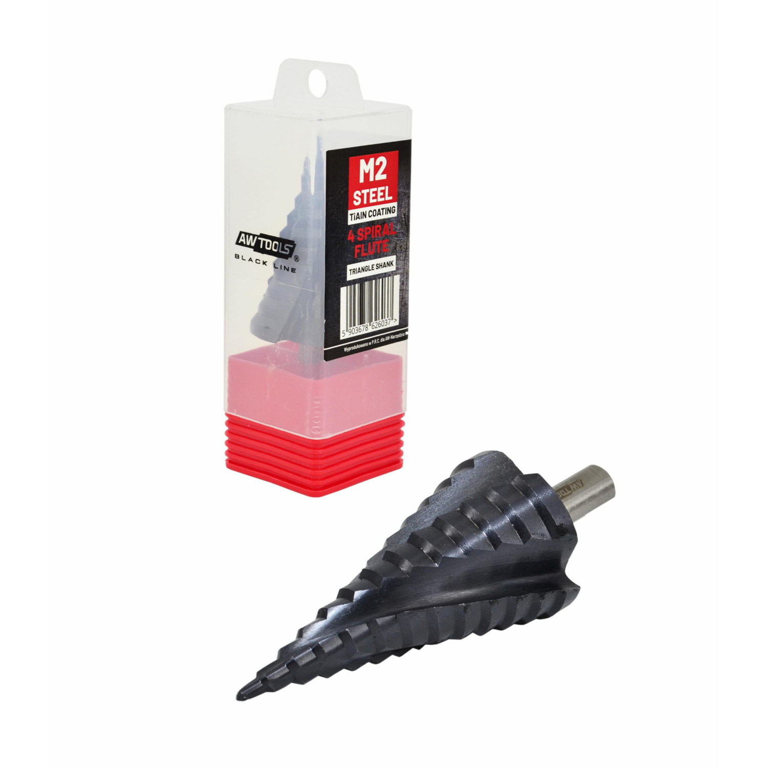 HSS-TiAlN M2 SPIRAL STEP DRILL BIT 4-45mm