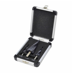 WIERTŁO STOPNIOWE SPIRALNE M2-TiAlN / Kpl. 3 szt. / 4-12mm / 4-20mm / 4-32mm /BL