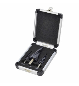 WIERTŁO STOPNIOWE SPIRALNE M2-TiAlN / Kpl. 3 szt. / 4-12mm / 4-20mm / 4-39mm /BL