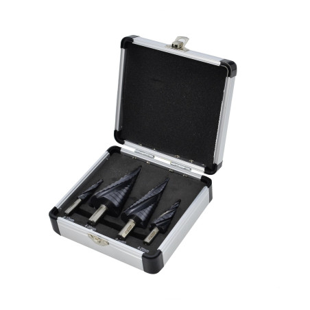 HSS-TiAlN M2 SPIRAL STEP DRILL BIT 3pcs 4-12mm/ 4-20mm/ 4-32mm/ 4-39mm