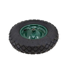 KOŁO DO TACZKI PNEUMATYCZNE 400, FELGA METAL, ŁOŻYSKO+OŚ, 4 WARSTWY, 1,7 ATM