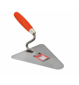 GROUND STEEL TRIANGULAR BUCKET TROWEL 200mm/ WOODEN HANDLE