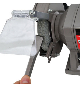 CORDED BENCH GRINDER w/ WORKLIGHT 125mm 150W