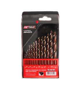 WIERTŁA DO METALU 2,0-8,0mm / KOBALTOWE / KOMPLET 13 SZTUK
