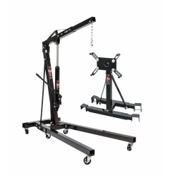 2T HYDRAULIC FOLDING ENGINE CRANE w/ 0.9T ENGINE STAND