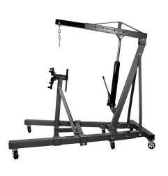 2T HYDRAULIC FOLDING ENGINE CRANE w/ 0.9T ENGINE STAND
