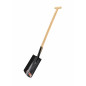 STEEL GARDEN SPADE WITH WOODEN SHAFT & T-GRIP 24x28cm