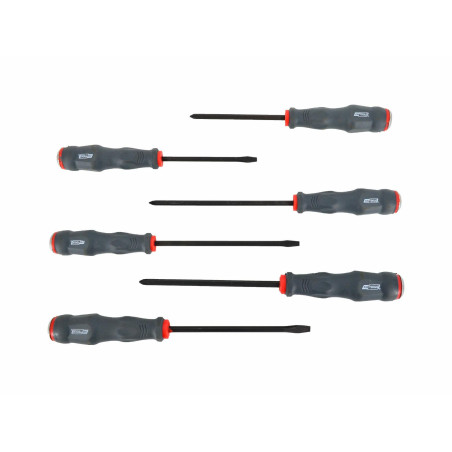 STRIKING CAP GO-THROUGH SCREWDRIVER SET 6pcs 3xSL+3xPH 