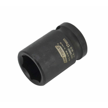 1/2" HEX IMPACT SOCKET 17mm BLACK LINE