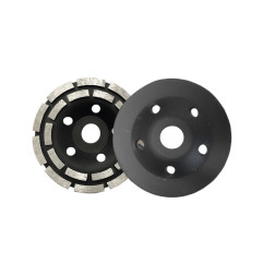 DOUBLE-ROW SEGMENTED DIAMOND GRINDING WHEEL CUP 125 x 22.2 