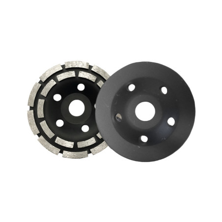 DOUBLE-ROW SEGMENTED DIAMOND GRINDING WHEEL CUP 125 x 22.2 