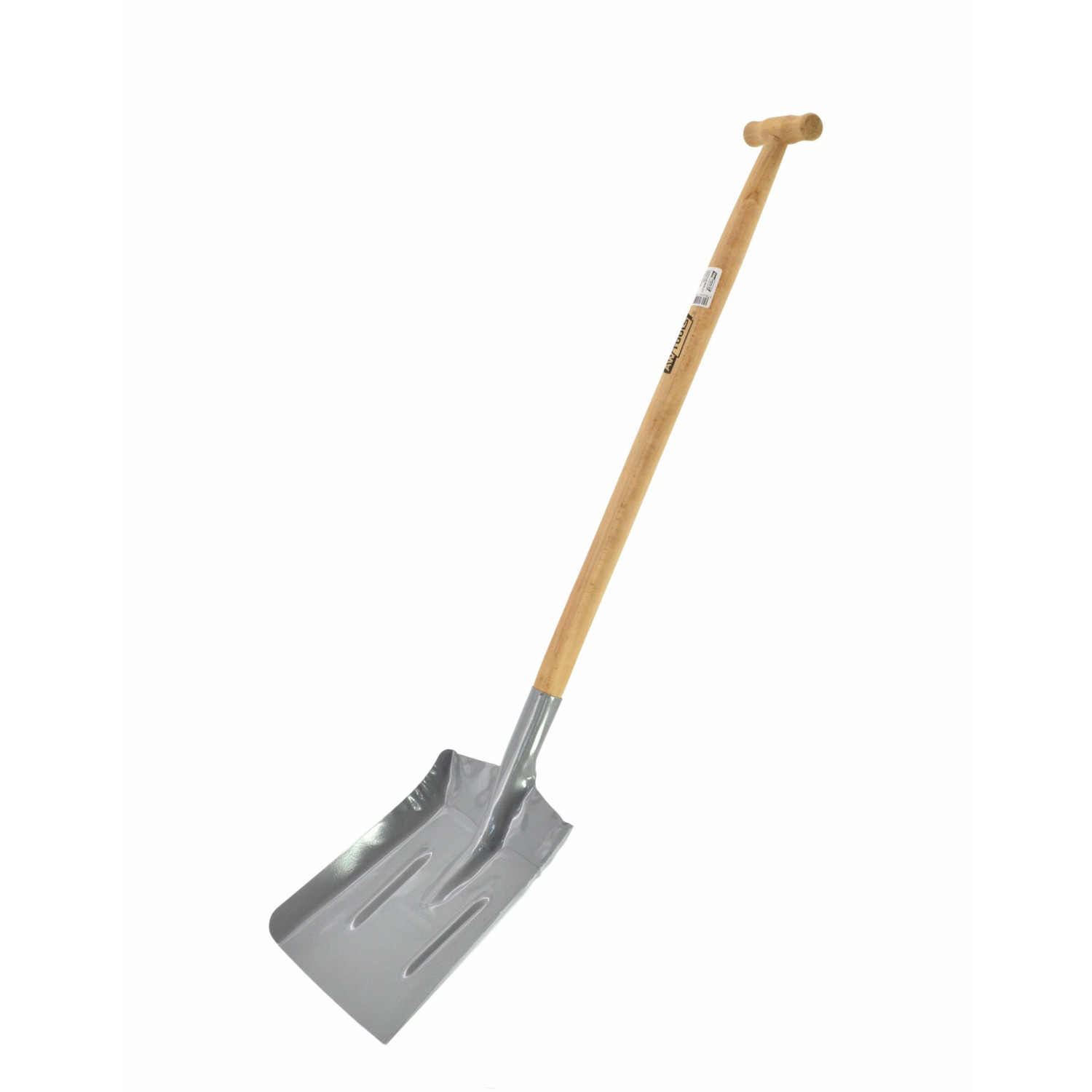 STEEL COAL SHOVEL WITH WOODEN SHAFT & T-GRIP 30x40cm