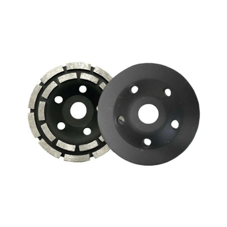 DOUBLE-ROW SEGMENTED DIAMOND GRINDING WHEEL CUP 115 x 22.2mm