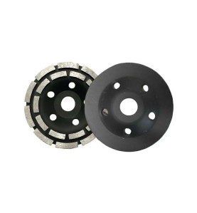 DOUBLE-ROW SEGMENTED DIAMOND GRINDING WHEEL CUP 115 x 22.2mm