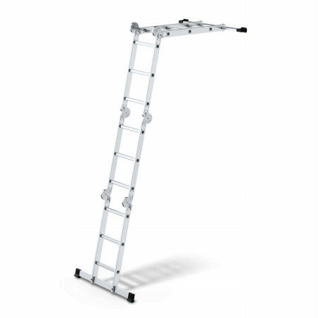 ALUMINIUM MULTIPURPOSE JOINT LADDER w/ PLATFORM 4x3 150kg