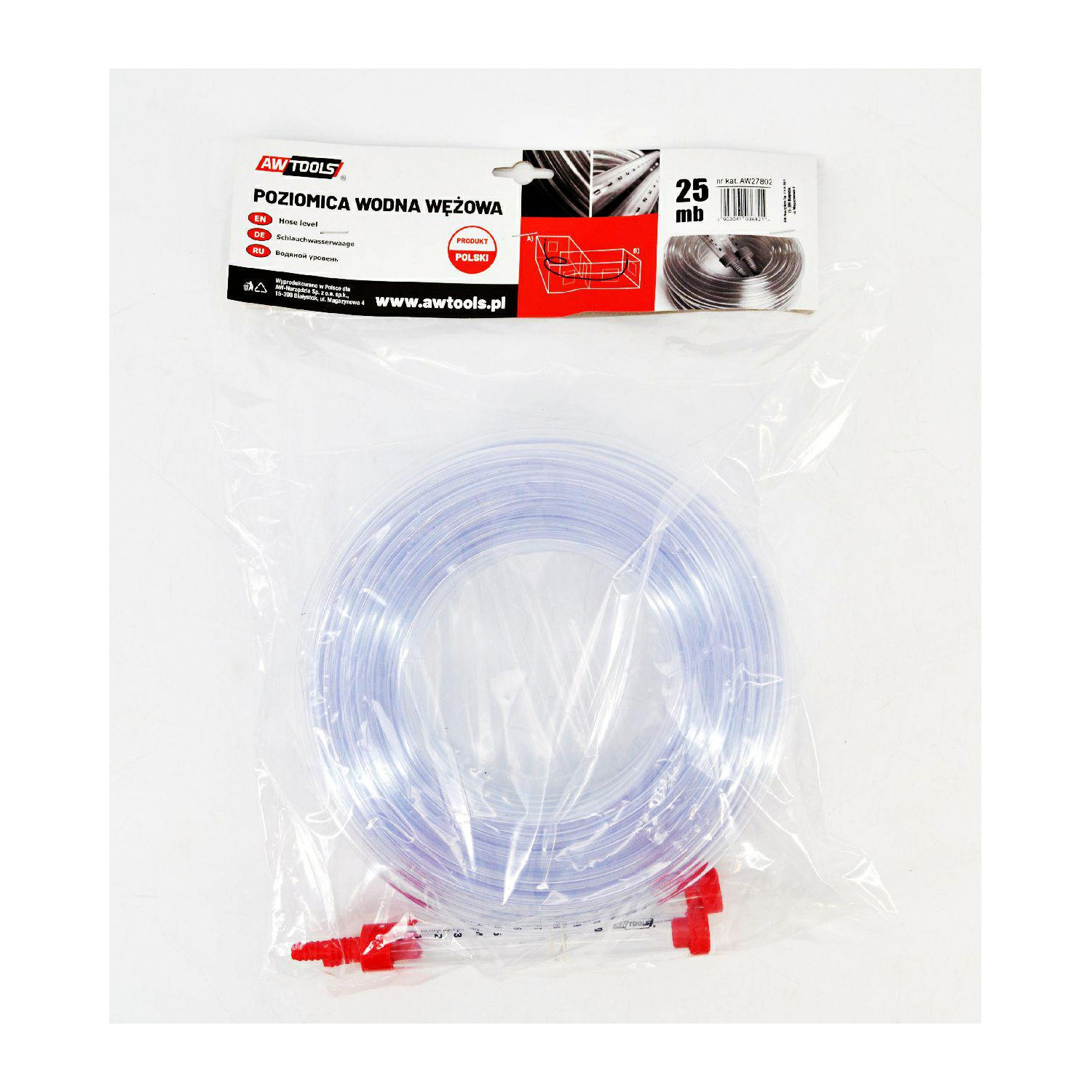 POZIOMNICA WODNA WĘŻOWA 25m