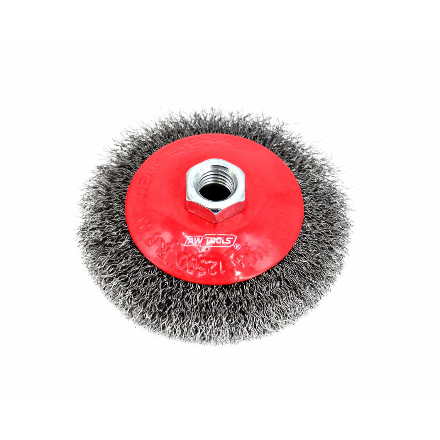 STEEL BEVELLED CRIMPED WIRE WHEEL BRUSH 125mm M14