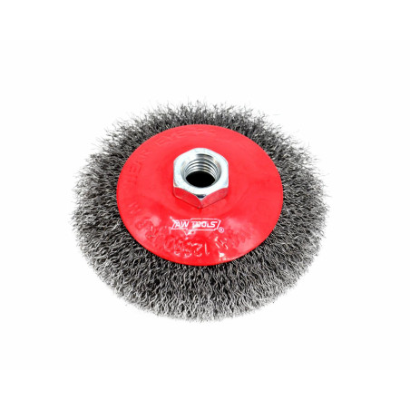 STEEL BEVELLED CRIMPED WIRE WHEEL BRUSH 125mm M14