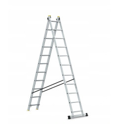 ALUMINIUM DOUBLE EXTENSION MULTI-PURPOSE LADDER 2x11 150kg