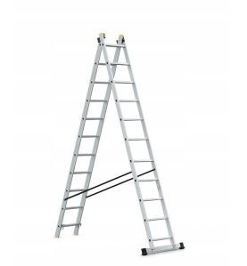 ALUMINIUM DOUBLE SECTION MULTI-PURPOSE LADDER 2x11 150kg