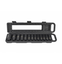 1/2" DRIVE DEEP IMPACT SOCKET SET 10-32mm 13pcs BLACK LINE