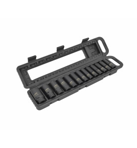 1/2" DRIVE DEEP IMPACT SOCKET SET 10-32mm 13pcs BLACK LINE
