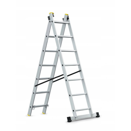 ALUMINIUM DOUBLE EXTENSION MULTI-PURPOSE LADDER 2x7 150kg