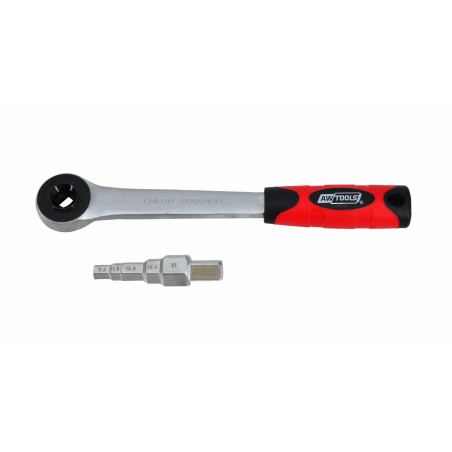 1/2" RADIATOR STEPPED WRENCH & RATCHET WRENCH 265mm/ TPR HANDLE