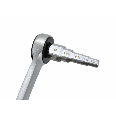 1/2" RADIATOR STEPPED WRENCH & RATCHET WRENCH 265mm/ TPR HANDLE