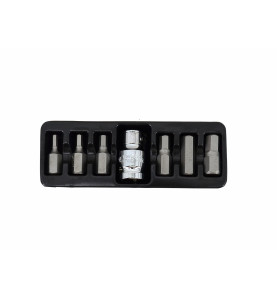 HEX SCREWDRIVER BIT SET 4-12mm 7pcs
