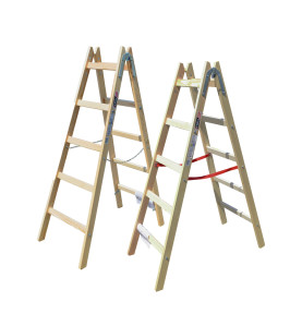 WOODEN FREESTANDING RUNG LADDER 2x8 150kg