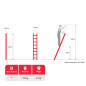 ALUMINIUM LEANING LADDER BASIC 1x7 150kg ALUMINIUM LEANING LADDER BASIC 1x7 150kg