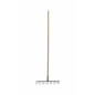 20-TINE STEEL GARDEN RAKE WITH WOODEN SHAFT 20-TINE STEEL GARDEN RAKE WITH WOODEN SHAFT