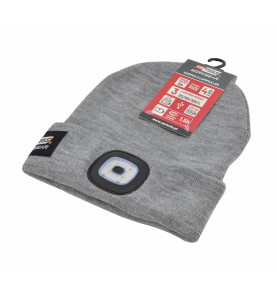 CZAPKA Z LAMPKĄ LED 80lm SZARA