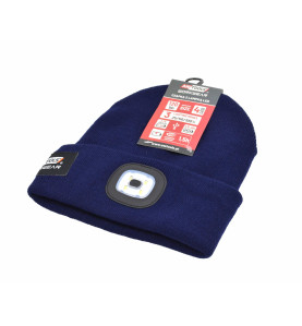 BEANIE w/ USB RECHARGEABLE LED HEAD LIGHT 120lm