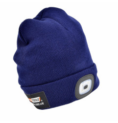 BEANIE w/ USB RECHARGEABLE LED HEAD LIGHT 120lm