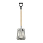 ALU GRAIN SHOVEL WITH WOODEN SHAFT & D-GRIP 28x38cm