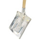 ALU GRAIN SHOVEL WITH WOODEN SHAFT & D-GRIP 28x38cm