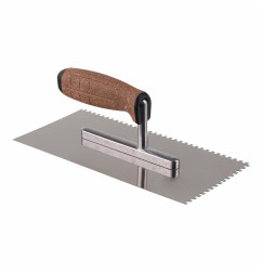 RECTANGULAR NOTCHED TROWEL 270mm/ 8x8mm/ CORK HANDLE