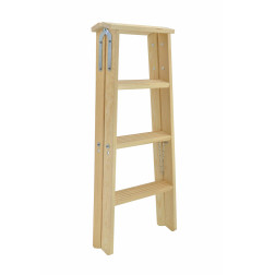 WOODEN DOUBLE-SIDED STEP-STOOL LADDER 2x4 150kg
