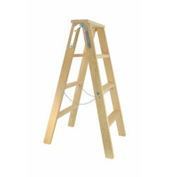 WOODEN DOUBLE-SIDED STEP-STOOL LADDER 2x6 150kg