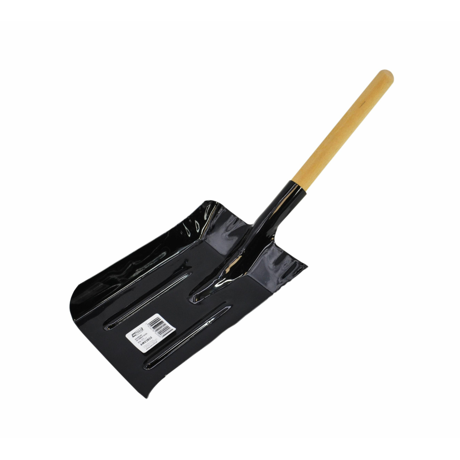 LARGE METAL COAL SCOOP 18×33cm/ WOODEN SHAFT