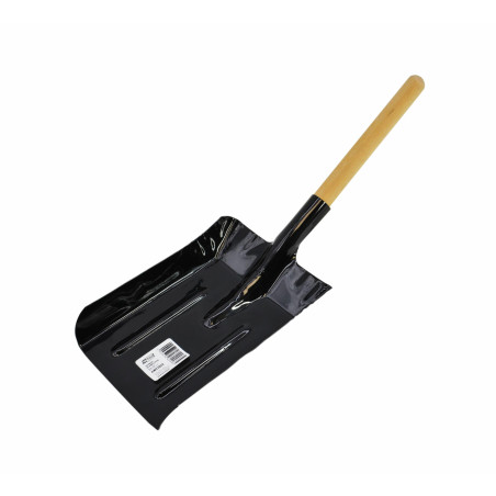 LARGE METAL COAL SCOOP 18×33cm/ WOODEN SHAFT