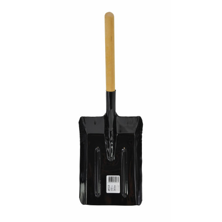 LARGE METAL COAL SCOOP 18×33cm/ WOODEN SHAFT