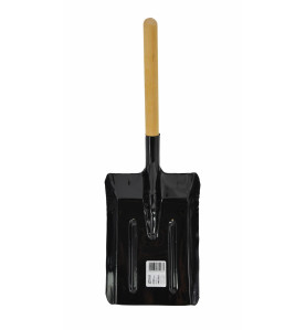 LARGE METAL COAL SCOOP 18×33cm/ WOODEN SHAFT