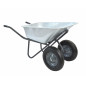 GARDEN 2-WHEELED GALVANISED REINFORCED WHEELBARROW 100L